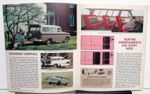1965 Chevrolet Suburban Carryall Truck Models Sales Brochure Folder Original