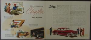 1953 Chrysler Windsor and Windsor Deluxe Models Color Sales Brochure Original