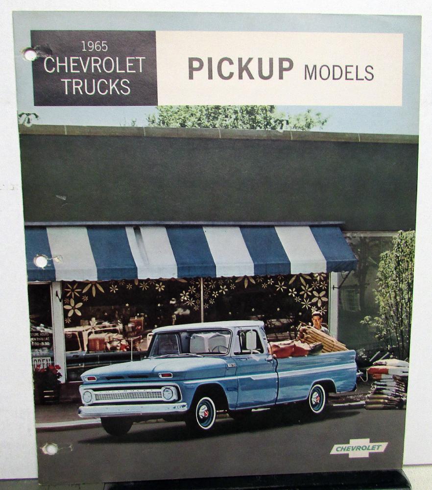 1965 Chevrolet Pickup Truck Fleetside Stepside Camper Sales Brochure Original