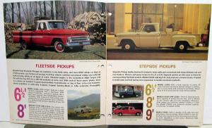 1965 Chevrolet Pickup Truck Fleetside Stepside Camper Sales Brochure Original