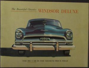 1954 Chrysler Windsor Deluxe Medium Priced Car Color Sales Brochure Original