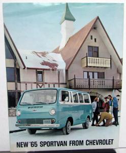 1965 Chevrolet Sportvan Truck Sales Brochure Folder Original