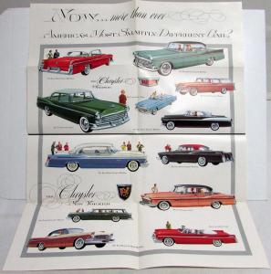 1956 Chrysler Windsor and New Yorker Models Color Sales Brochure Original