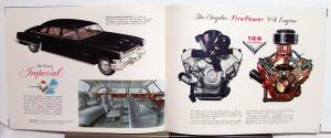 1952 Chrysler Windsor Saratoga New Yorker Imperial Color Sales Brochure