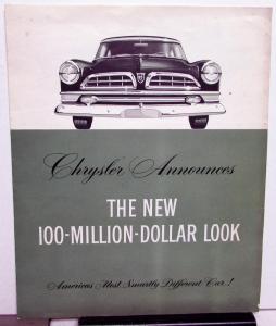 1955 Chrysler Windsor New Yorker Imperial Original Sales Brochure