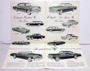 1955 Chrysler Windsor New Yorker Imperial Original Sales Brochure