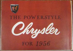 1956 Chrysler Windsor New Yorker Color Original Accordian Pocket Sales Brochure