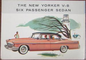 1956 Chrysler Windsor New Yorker Color Original Accordian Pocket Sales Brochure