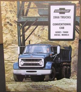 1966 Chevrolet Conventional Cab Series 70000 Diesel Truck Sales Brochure R1