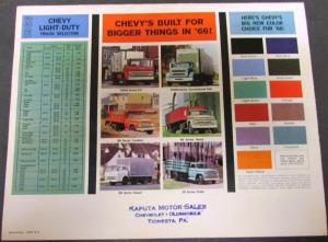 1966 Chevrolet Pickup Stake Chassis Cab Step & Step Van Truck Sales Folder R-1