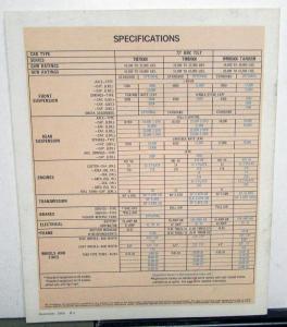 1966 Chevrolet Tilt Cab Gas Model 70000 & 80000 Truck Sales Brochure Original