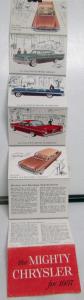 1957 Mighty Chrysler Pocket Accordion Sales Brochure Windsor Saratoga New Yorker