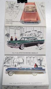 1957 Mighty Chrysler Pocket Accordion Sales Brochure Windsor Saratoga New Yorker