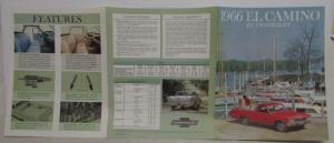 1966 Chevrolet El Camino Truck Sales Folder Brochure Original
