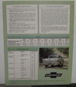 1966 Chevrolet El Camino Truck Sales Folder Brochure Original