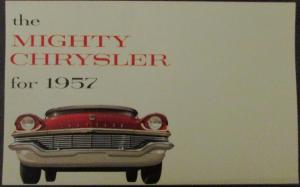 1957 Mighty Chrysler Windsor Saratoga New Yorker Color Original Sales Brochure