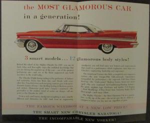 1957 Mighty Chrysler Windsor Saratoga New Yorker Color Original Sales Brochure