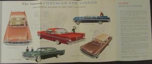 1957 Mighty Chrysler Windsor Saratoga New Yorker Color Original Sales Brochure