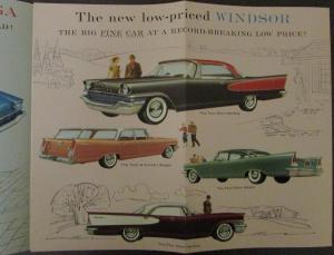 1957 Mighty Chrysler Windsor Saratoga New Yorker Color Original Sales Brochure