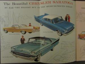 1957 Mighty Chrysler Windsor Saratoga New Yorker Color Original Sales Brochure