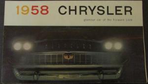 1958 Chrysler Forward Look Sales Brochure New Yorker Saratoga Windsor