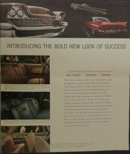 1958 Chrysler Forward Look Sales Brochure New Yorker Saratoga Windsor