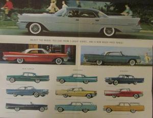 1958 Chrysler Forward Look Sales Brochure New Yorker Saratoga Windsor