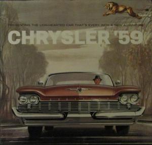 1959 Chrysler Color Original Sales Brochure New Yorker Saratoga Windsor