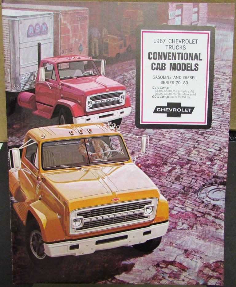1967 Chevrolet Gas Diesel Conventional Cab Series 70 80 Truck Brochure Original
