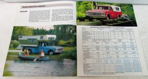 1968 Chevrolet Campers RV Series 10 20 30 Truck Dealer Sales Brochure R1