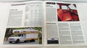 1968 Chevrolet Campers RV Series 10 20 30 Truck Dealer Sales Brochure R1