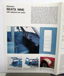 1968 Chevrolet Suburban & Panel CS CE 10 20 Truck Sales Brochure Original