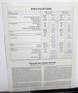 1968 Chevrolet Suburban & Panel CS CE 10 20 Truck Sales Brochure Original