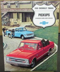 1968 Chevrolet Pickup Chassis Cab Stake Truck Dealer Sales Brochure R1