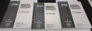 1998 Chevrolet Corvette C5 Shop Service Repair Manual Preliminary Set