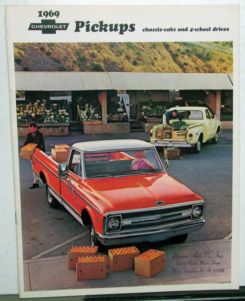 1969 Chevrolet Pickup Chassis Cab 4 Wheel Drive Truck Sales Brochure R1
