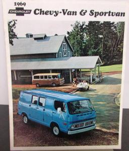 1969 Chevrolet Chevy Van Sportvan Truck Dealer Sales Brochure Original