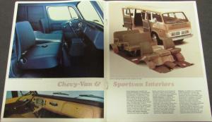 1969 Chevrolet Chevy Van Sportvan Truck Dealer Sales Brochure Original