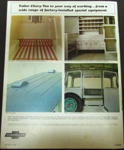 1969 Chevrolet Chevy Van Sportvan Truck Dealer Sales Brochure Original