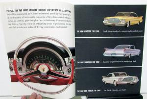 1960 Chrysler Windsor Saratoga New Yorker Color Sales Brochure Reg Size