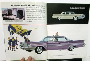 1960 Chrysler Windsor Saratoga New Yorker Color Sales Brochure Reg Size