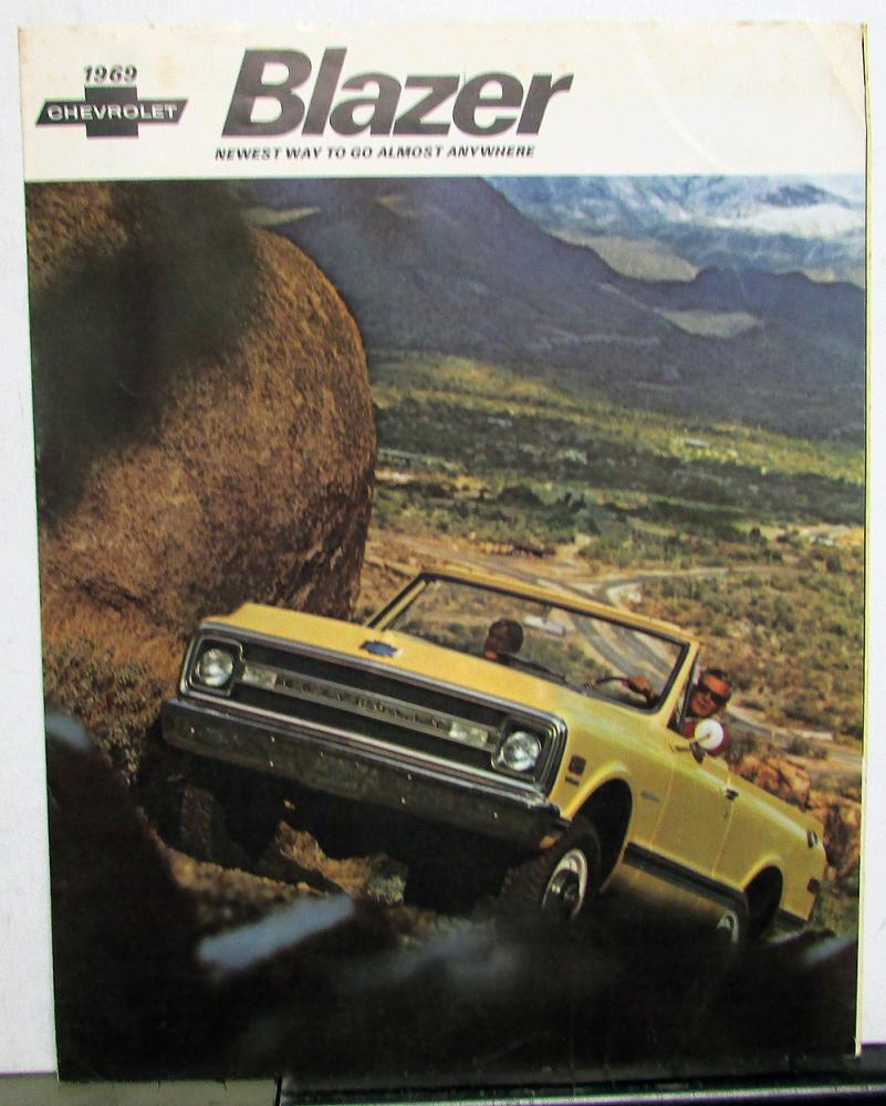 1969 Chevrolet Blazer 4 Wheel Drive Truck Dealer Sales Brochure Original