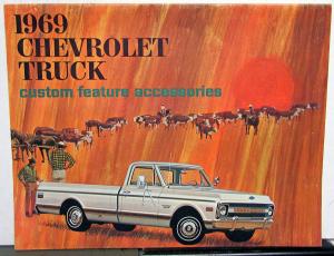 1969 Chevrolet Truck Custom Feature Accessories Catalog Brochure Original