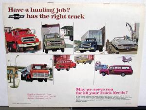 1969 Chevrolet Truck Custom Feature Accessories Catalog Brochure Original