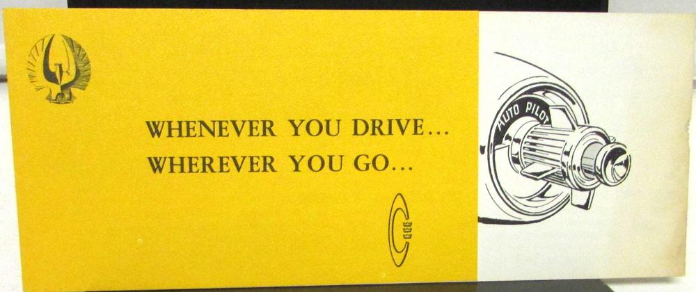1963 Chrysler and Imperial  Auto Pilot Cruise Control Sales Brochure Folder