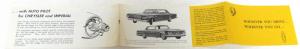 1963 Chrysler and Imperial  Auto Pilot Cruise Control Sales Brochure Folder