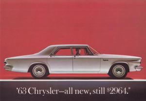 1963 Chrysler Newport 4 Door Sedan Original NOS Sales Brochure Post Card