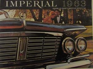 1963 Chrysler Imperial Custom Crown Lebaron Color Original Sales Brochure