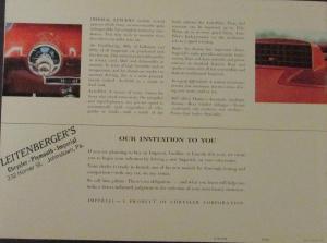 1963 Chrysler Imperial Custom Crown Lebaron Color Original Sales Brochure