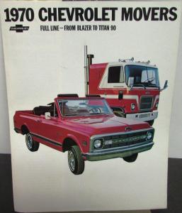 1970 Chevrolet Full Line Pickup Blazer Titan Truck Sales Brochure Original